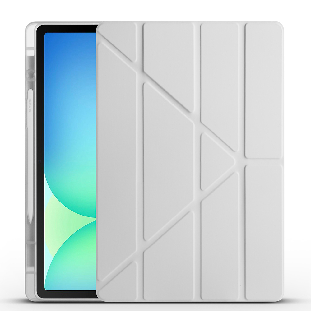 Galaxy Uyumlu Tab S10 FE Plus Kılıf Zore Tri Folding Kalem Bölmeli Standlı Kılıf