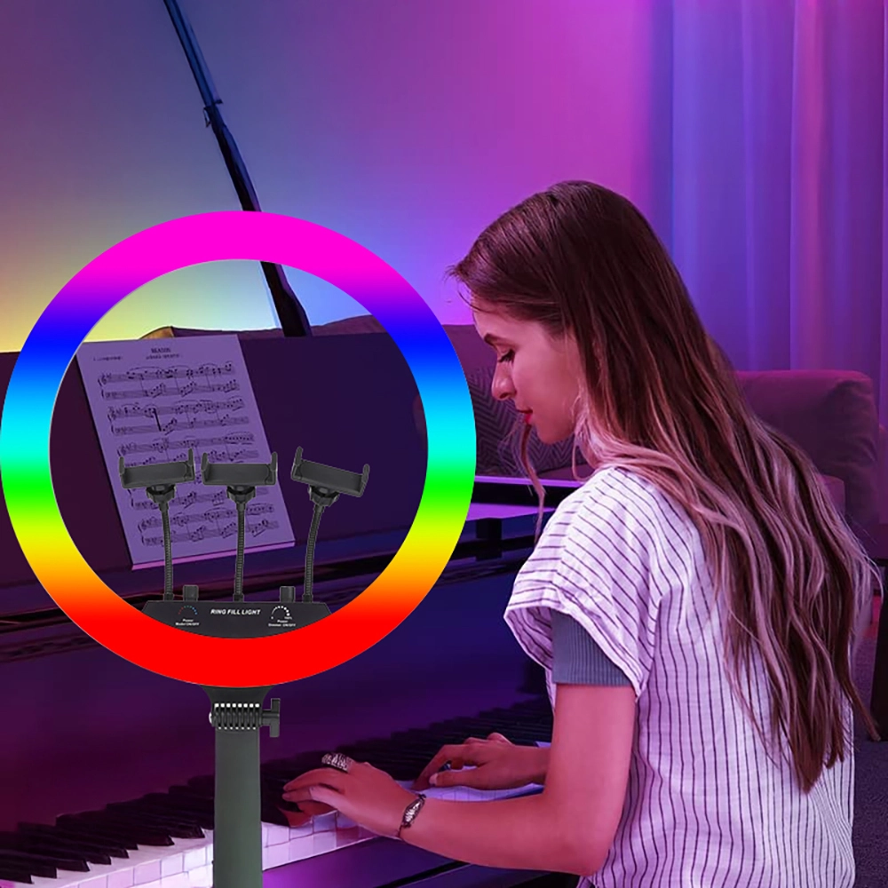 Zore MJ-18 Uzaktan Kumandalı 45cm Işıklı Telefon Tutucu Ring Light