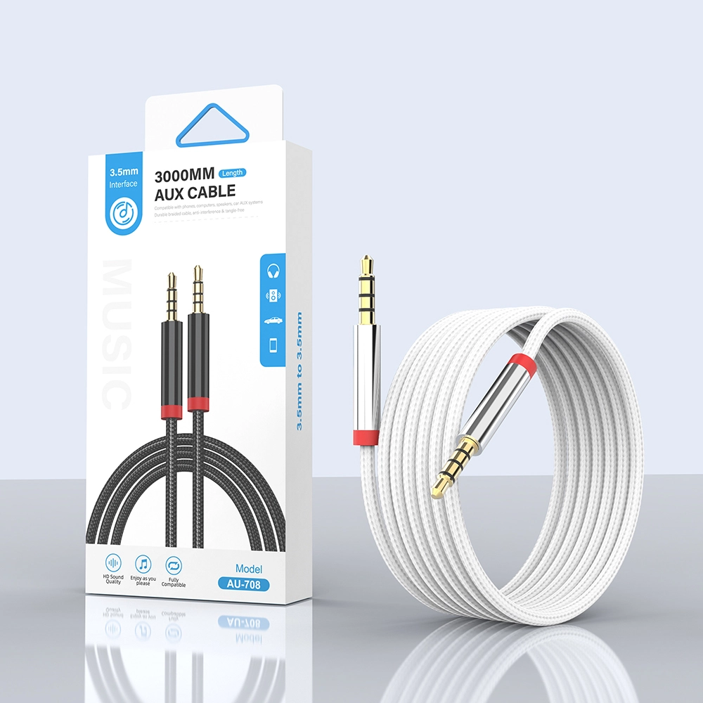 Zore AU-708 Örgü Tasarımlı Aux Audio Kablo 3.5mm 3m