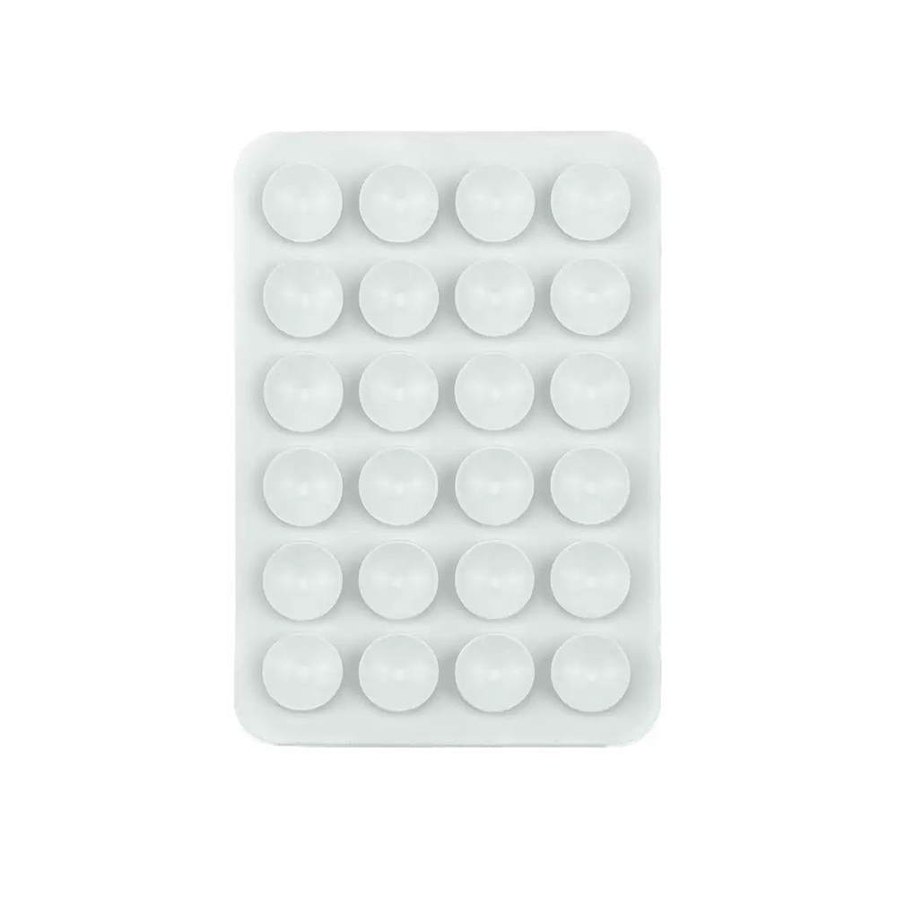 Öpücüklü 02 Çift Taraflı Silikon Telefon Tutucu 6,50cm x 10cm-Beyaz
