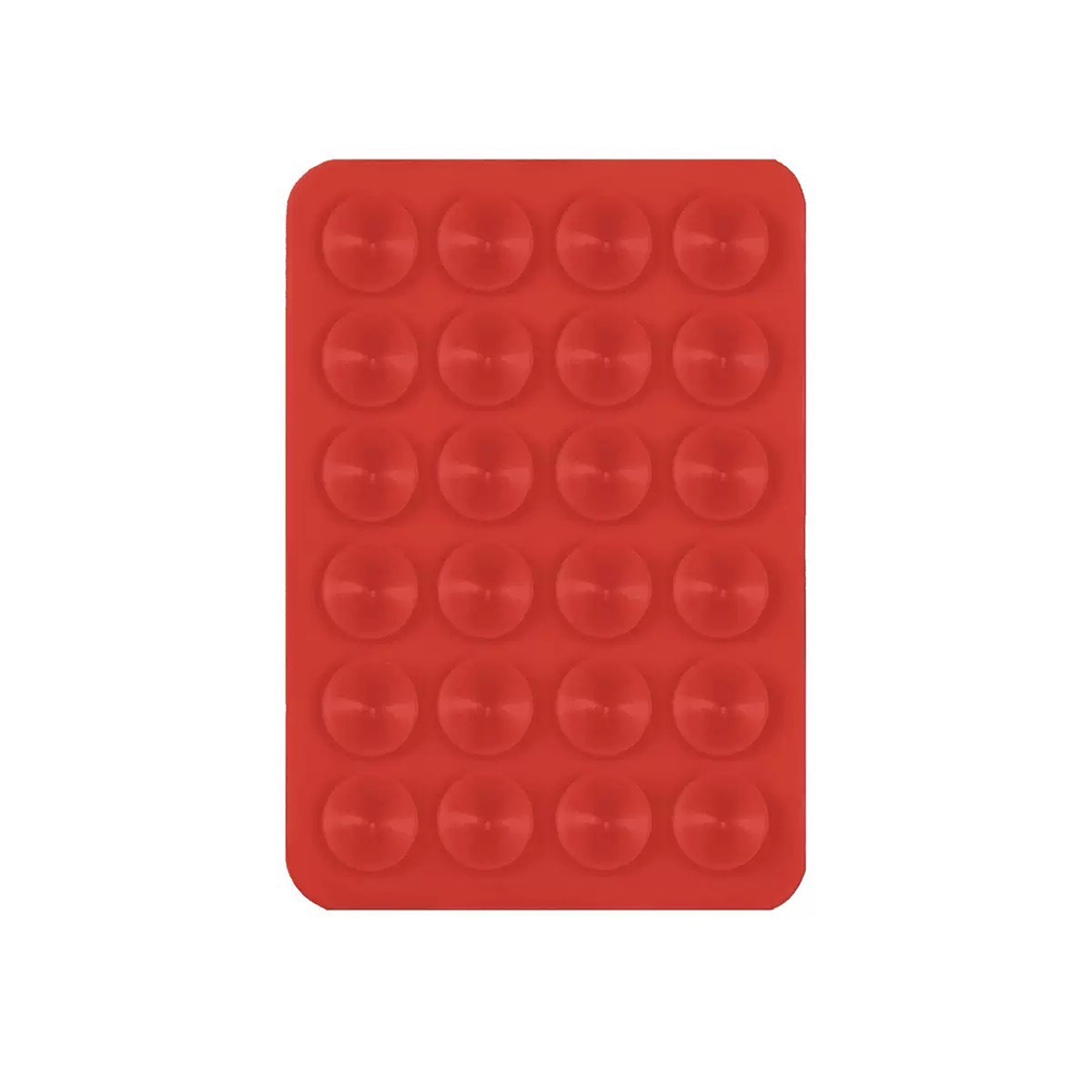 Öpücüklü 02 Çift Taraflı Silikon Telefon Tutucu 6,50cm x 10cm-Kırmızı