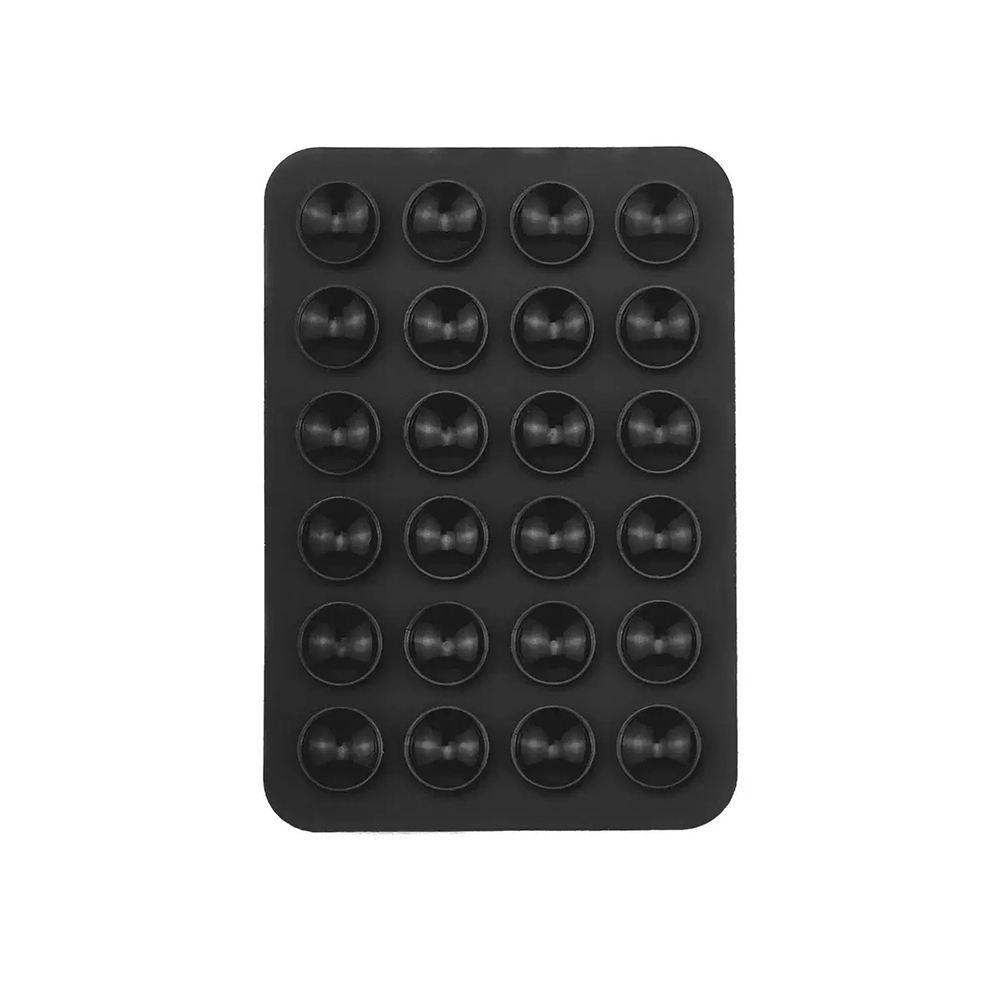 Öpücüklü 02 Çift Taraflı Silikon Telefon Tutucu 6,50cm x 10cm-Siyah