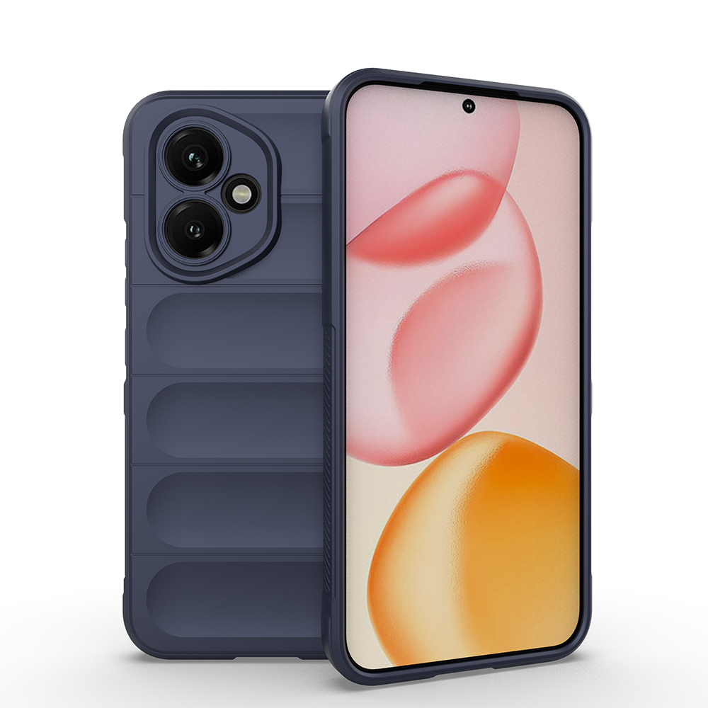 Honor 400 Kılıf Esnek TPU Oyuklu Arka Yüzey Tasarımlı Zore Etnik Silikon Kapak-Lacivert