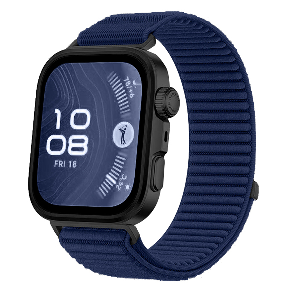 Huawei Uyumlu Watch Fit 4 Zore KRD-144 Hasır Kordon-Lacivert