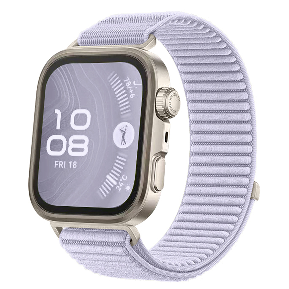 Huawei Uyumlu Watch Fit 4 Zore KRD-144 Hasır Kordon-Lila