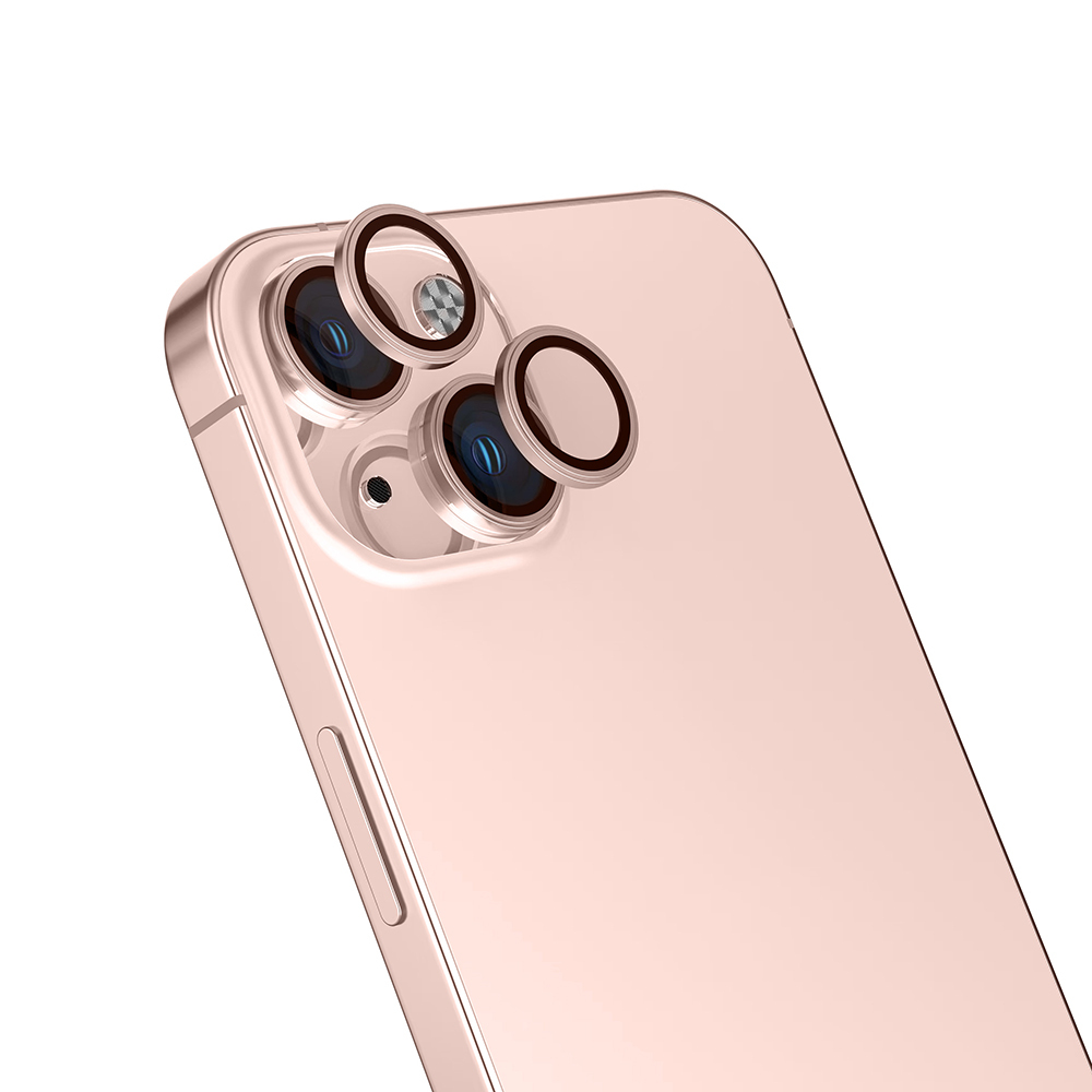 iPhone Uyumlu 13 Zore Mikro Kamera Lens Koruyucu-Rose gold