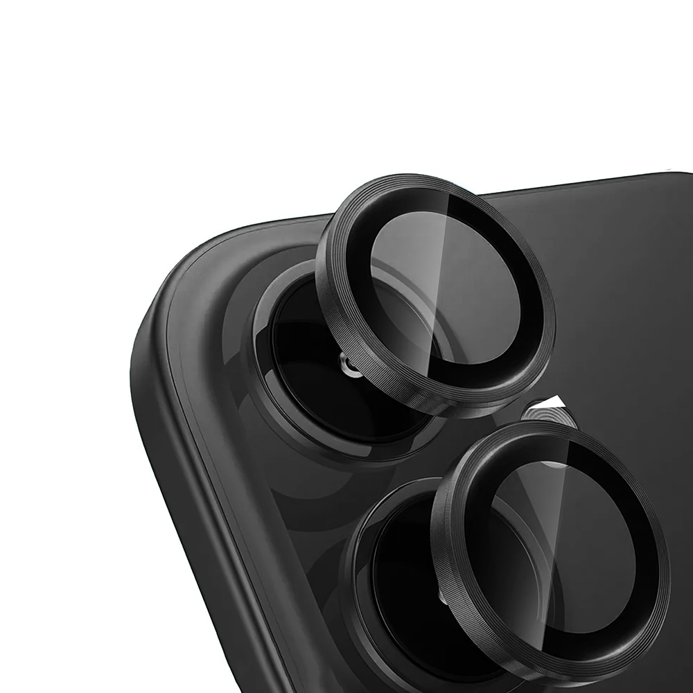 iPhone Uyumlu 16 Zore Mikro Kamera Lens Koruyucu-Siyah