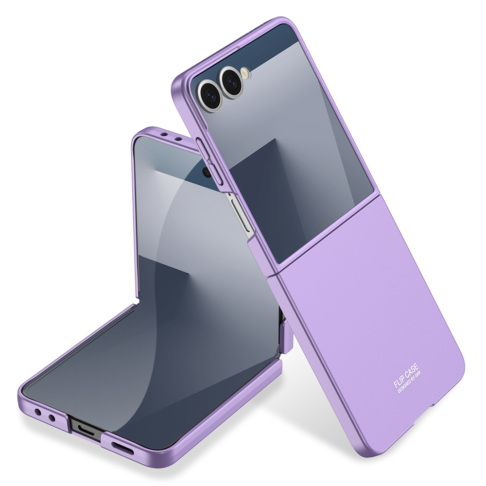 Galaxy Uyumlu Z Flip 7 Kılıf Zore Sert Kıpta Kapak-Mor