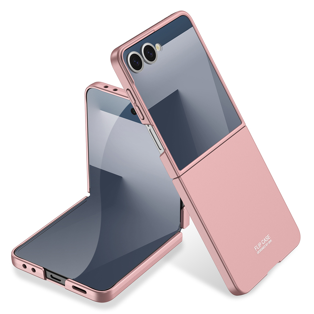Galaxy Uyumlu Z Flip 7 Kılıf Zore Sert Kıpta Kapak-Pembe