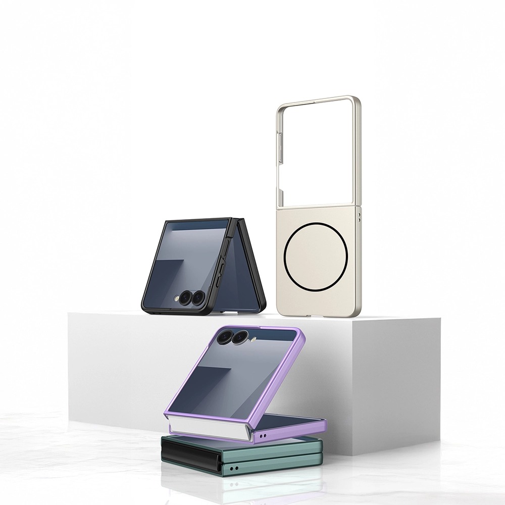 Galaxy Uyumlu Z Flip 7 Kılıf Wireless Şarj Özellikli Zore Kıpta M-safe Kapak