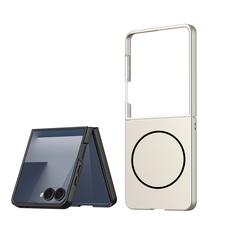 Galaxy Uyumlu Z Flip 7 Kılıf Wireless Şarj Özellikli Zore Kıpta M-safe Kapak