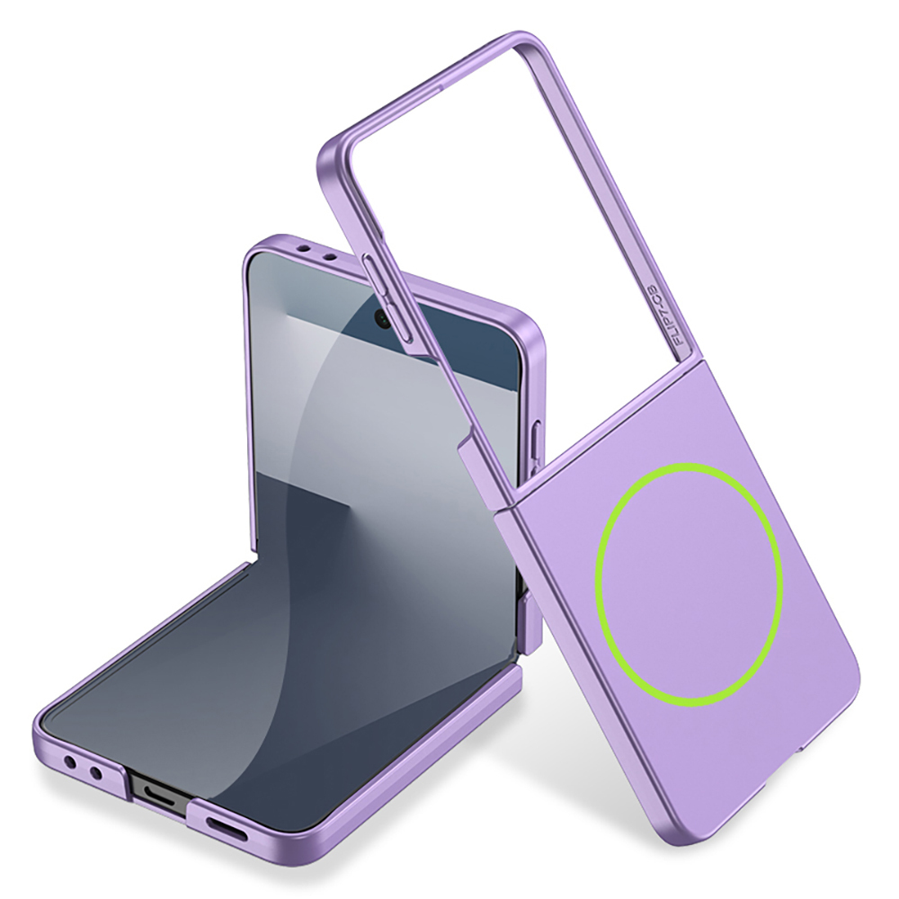 Galaxy Uyumlu Z Flip 7 Kılıf Wireless Şarj Özellikli Zore Kıpta M-safe Kapak