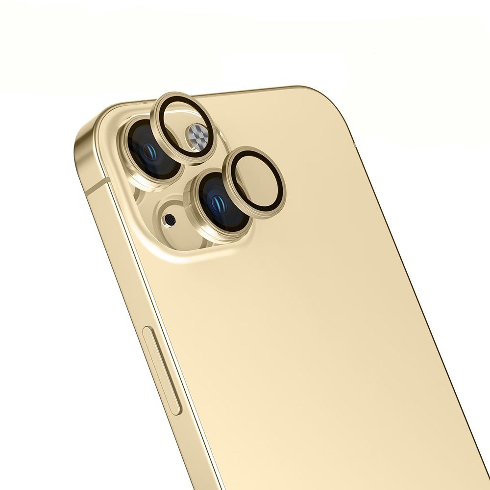 iPhone Uyumlu 14 Zore Mikro Kamera Lens Koruyucu-Gold
