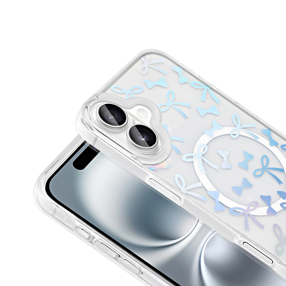 iPhone Uyumlu 16 Plus Kılıf M-Safe Şarj Özellikli Şeffaf Zore Folk Sert Kapak