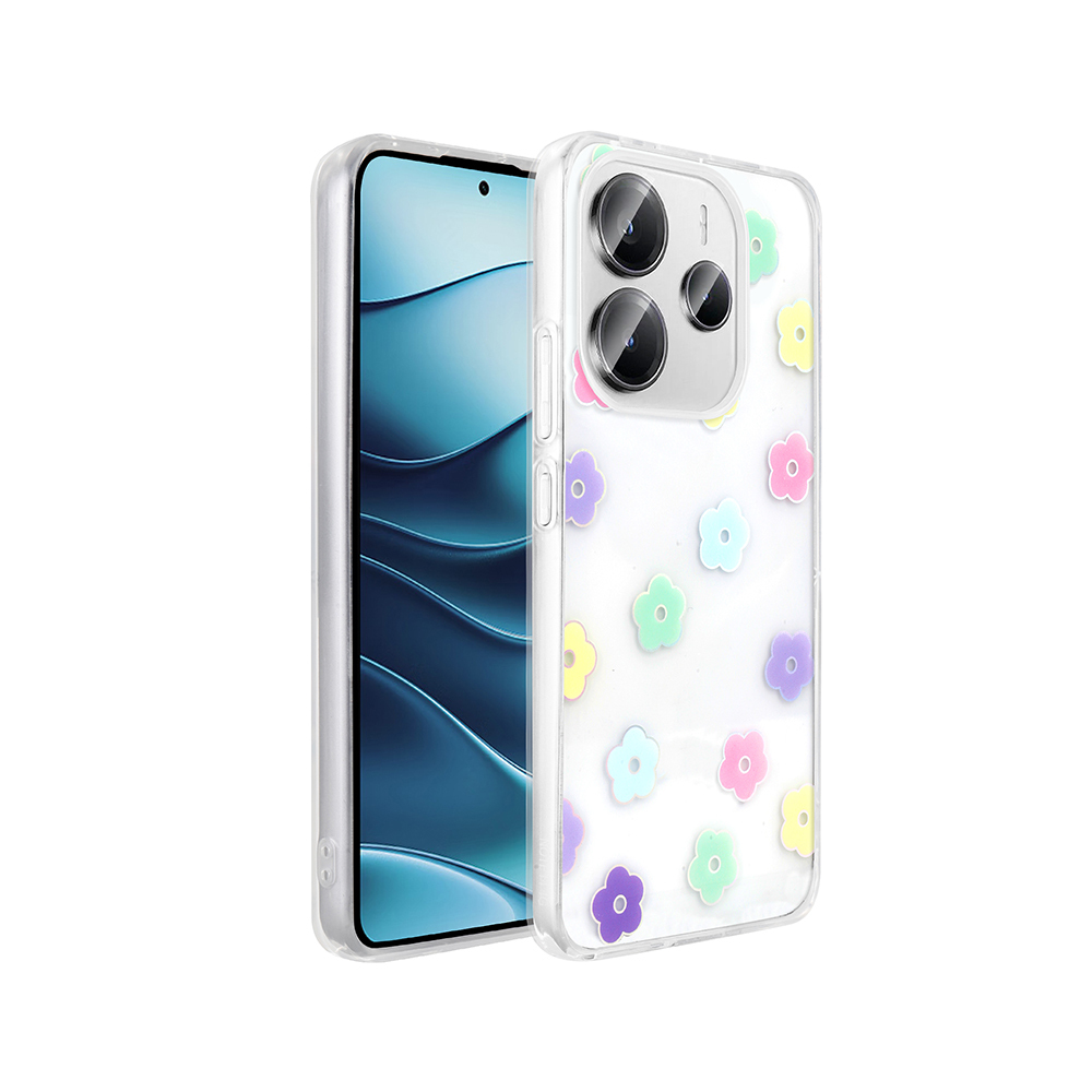 Xiaomi Uyumlu  Redmi Note 14 4G Kılıf Şeffaf Figürlü Zore Folk Sert Kapak