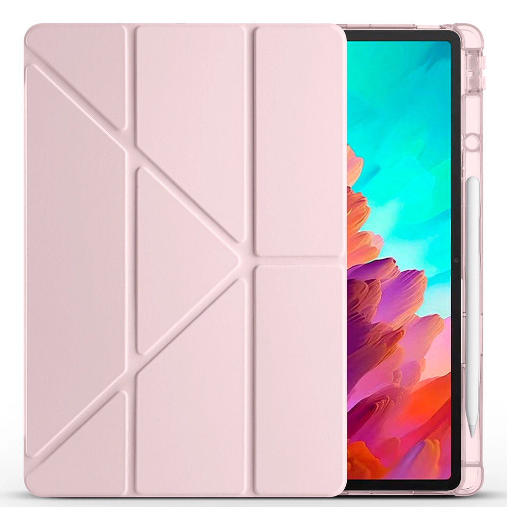 Lenovo Idea Tab Pro 12.7 TB-373FU Kılıf Zore Tri Folding Kalem Bölmeli Standlı Kılıf