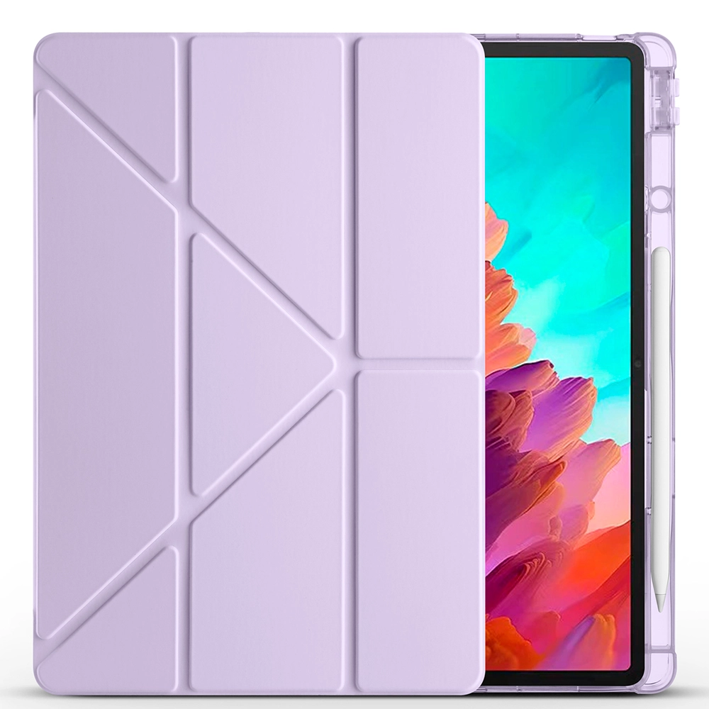 Lenovo Idea Tab Pro 12.7 TB-373FU Kılıf Zore Tri Folding Kalem Bölmeli Standlı Kılıf