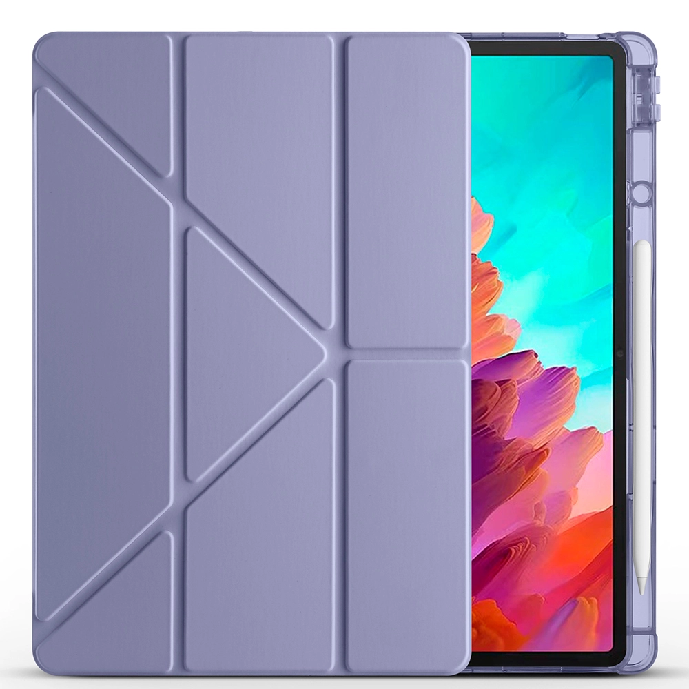 Lenovo Idea Tab Pro 12.7 TB-373FU Kılıf Zore Tri Folding Kalem Bölmeli Standlı Kılıf