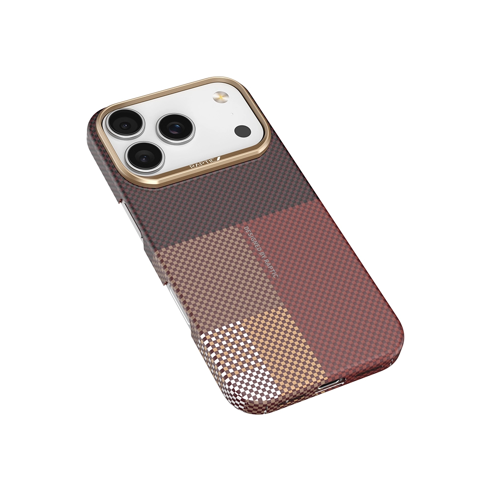 iPhone Uyumlu 17 Pro Max Kılıf M-safe Şarj Özellikli Raptic Aramid Skin Transform Serisi Karbon Kapak