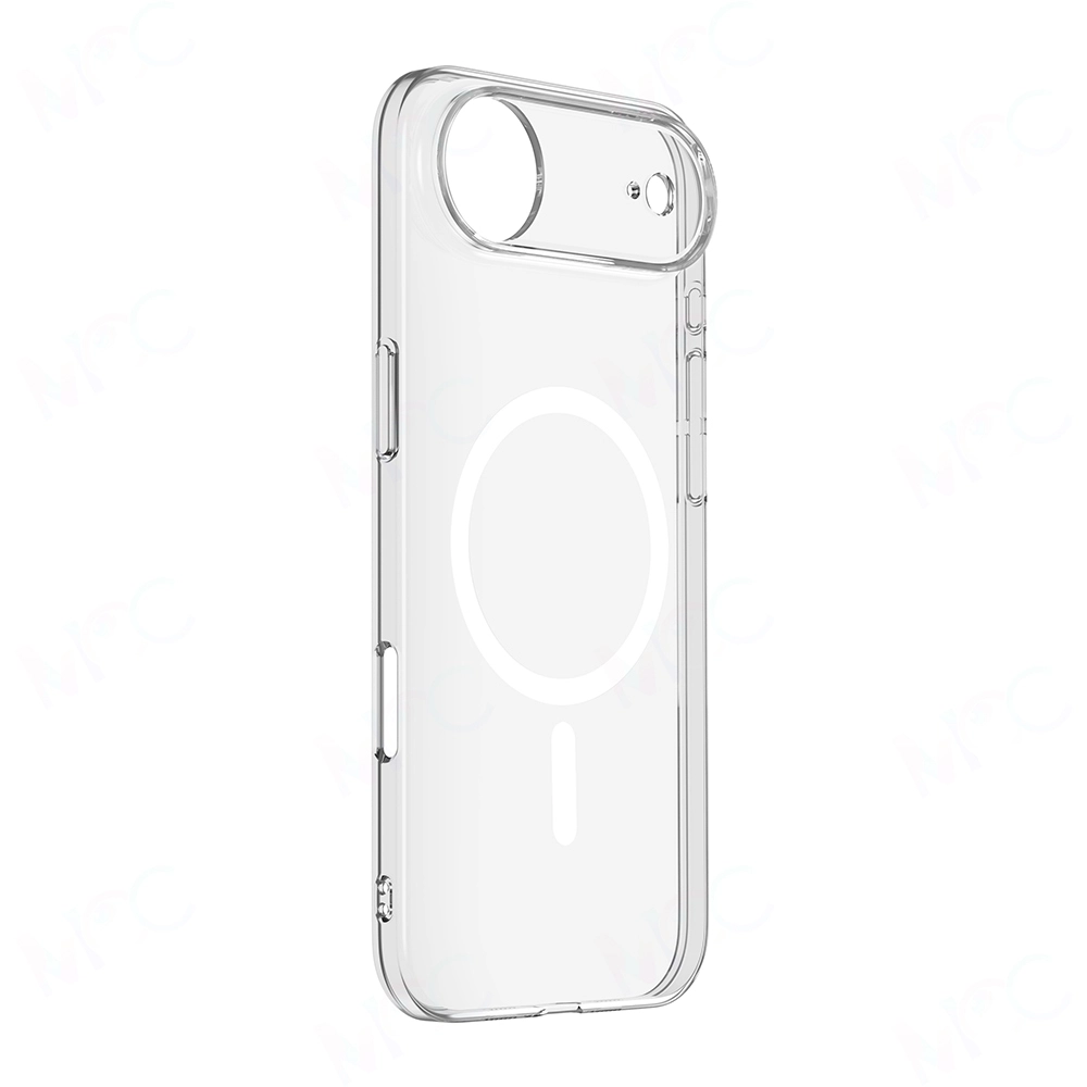 iPhone Uyumlu 17 Air Kılıf Zore M-safe Şarj Özellikli Şeffaf Kamera Çerçeveli Porto Kapak
