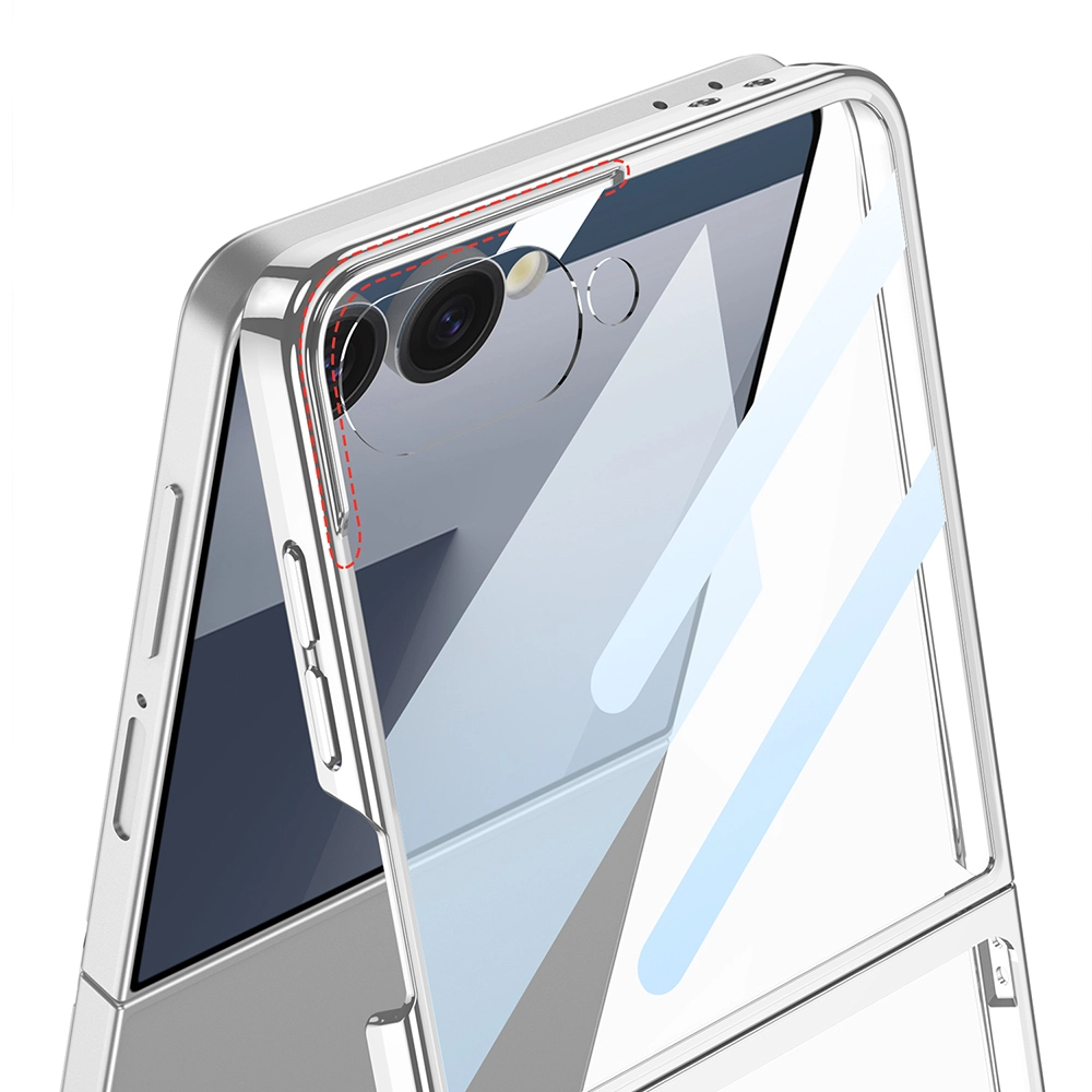 Galaxy Uyumlu Z Flip 7 M-safe Şarj Özellikli Zore Kıpta KPT-02 Standlı Kapak