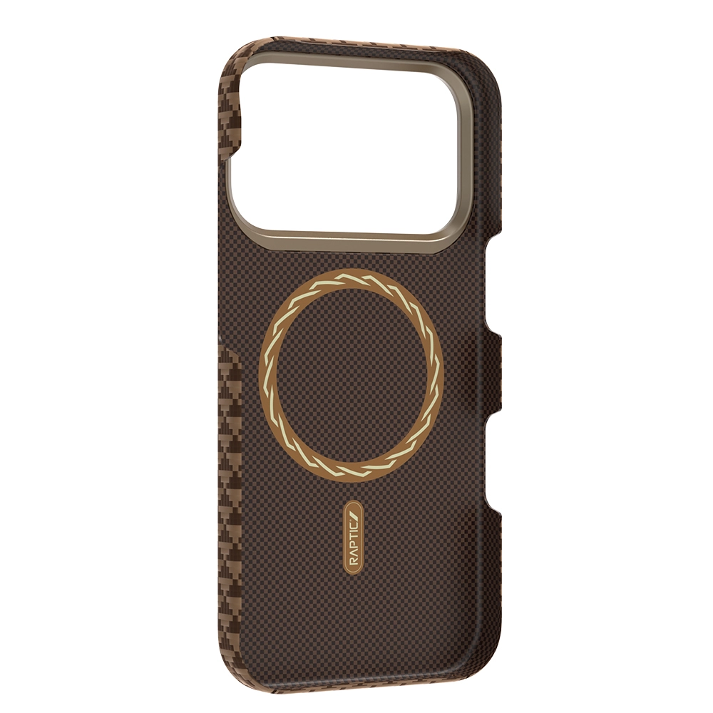 iPhone Uyumlu 17 Pro Kılıf M-safe Şarj Özellikli Raptic Aramid Skin Origin Serisi Karbon Kapak