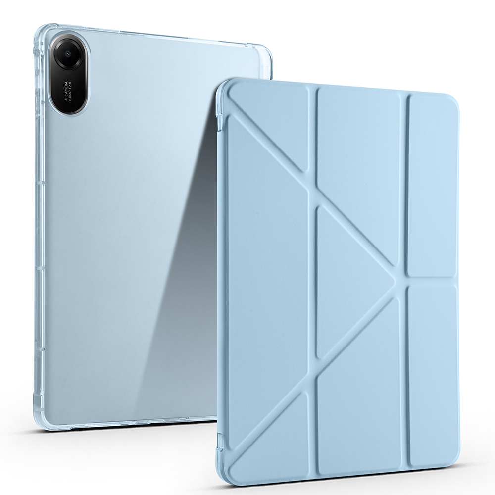 Xiaomi Uyumlu  Redmi Pad 2 Kılıf Zore Tri Folding Kalem Bölmeli Standlı Kılıf-Mavi