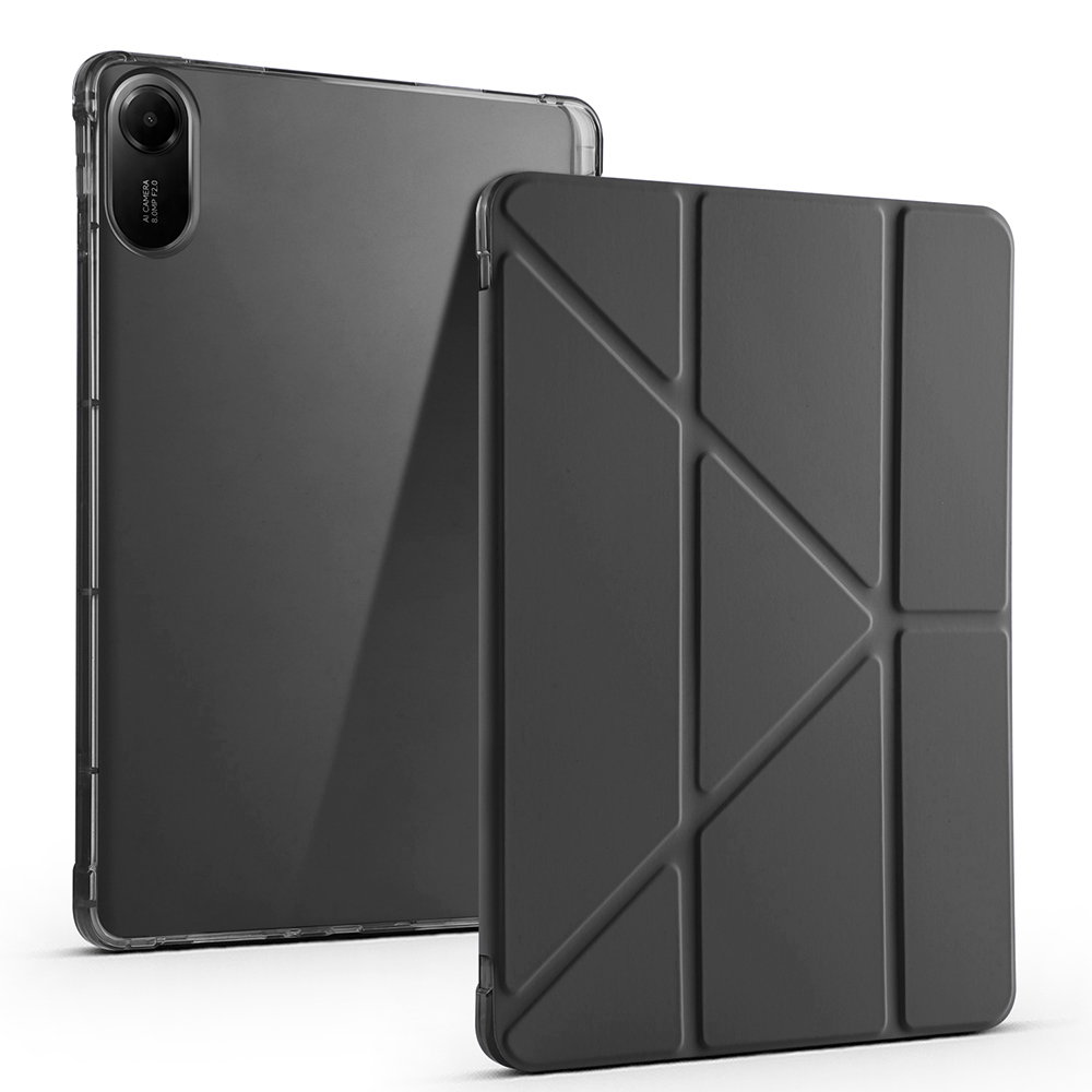 Xiaomi Uyumlu  Redmi Pad 2 Kılıf Zore Tri Folding Kalem Bölmeli Standlı Kılıf-Siyah