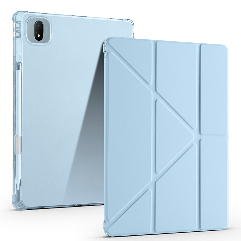 Honor Pad GT Pro Kılıf Zore Tri Folding Kalem Bölmeli Standlı Kılıf-Mavi