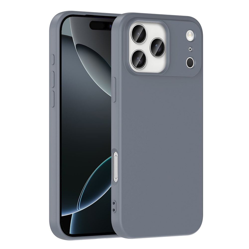 iPhone Uyumlu 17 Pro Max Kılıf Zore Mara Lansman Kapak-Gri