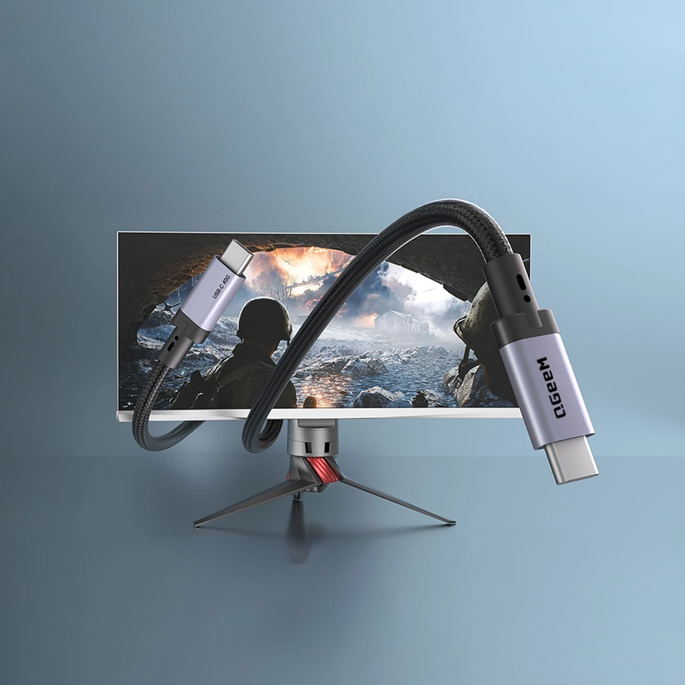 Qgeem QG03 Type-C to Type-C PD 40G 8K@60Hz Data Kablosu 240W 1.5M