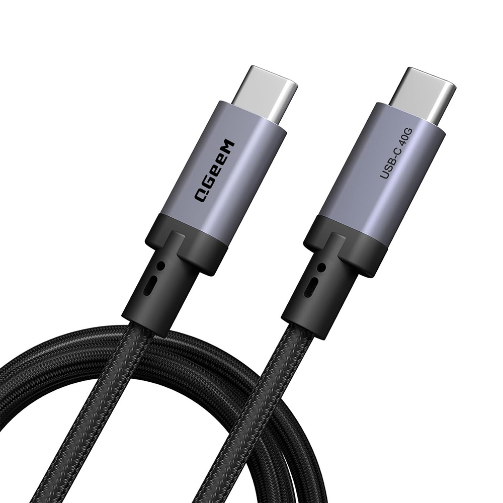 Qgeem QG03 Type-C to Type-C PD 40G 8K@60Hz Data Kablosu 240W 2M