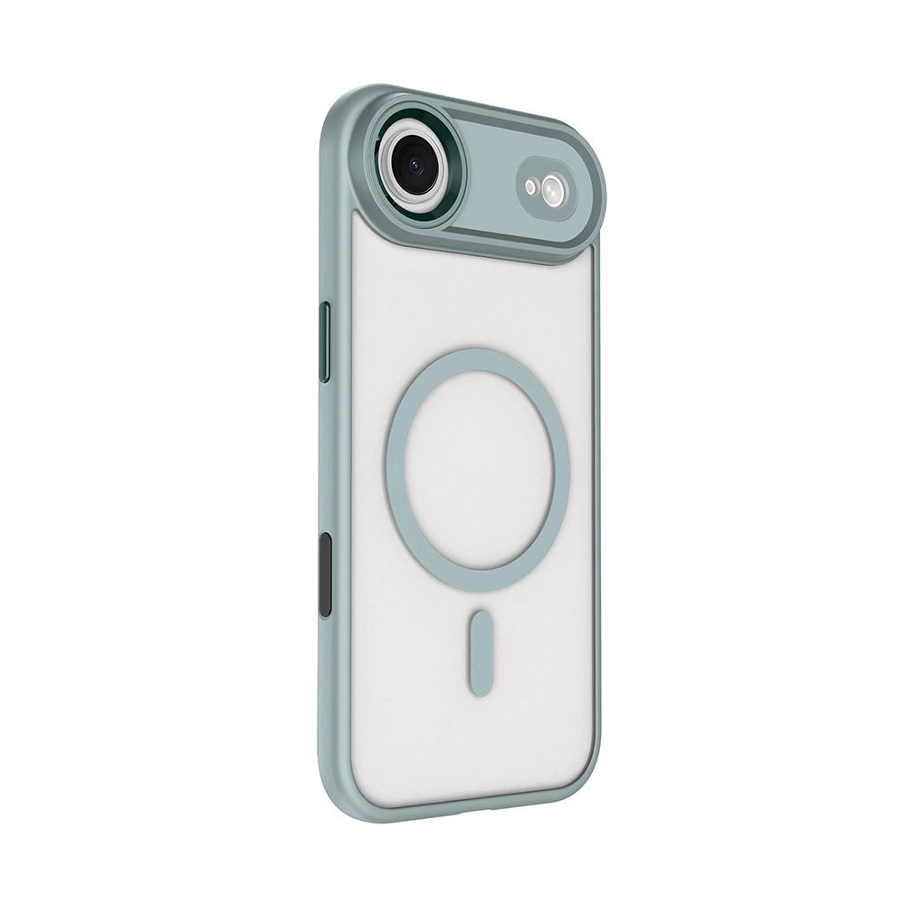 iPhone Uyumlu 17 Air Kılıf Wireless Şarj Özellikli Zore Krom M-safe Silikon Kapak