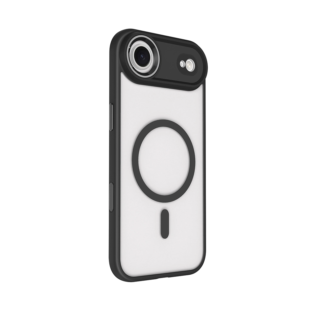 iPhone Uyumlu 17 Air Kılıf Wireless Şarj Özellikli Zore Krom M-safe Silikon Kapak