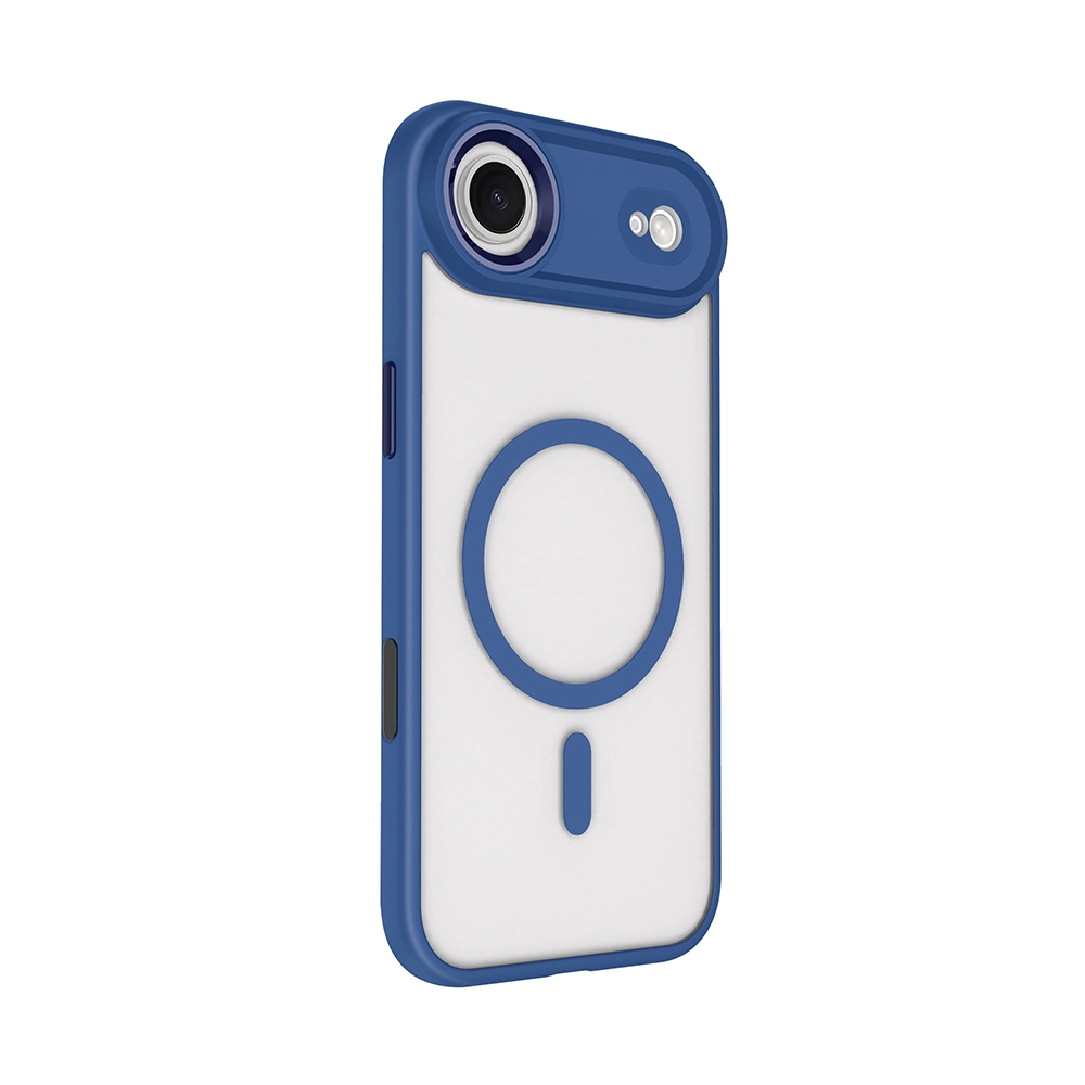 iPhone Uyumlu 17 Air Kılıf Wireless Şarj Özellikli Zore Krom M-safe Silikon Kapak