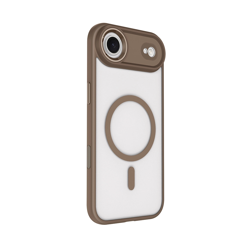 iPhone Uyumlu 17 Air Kılıf Wireless Şarj Özellikli Zore Krom M-safe Silikon Kapak