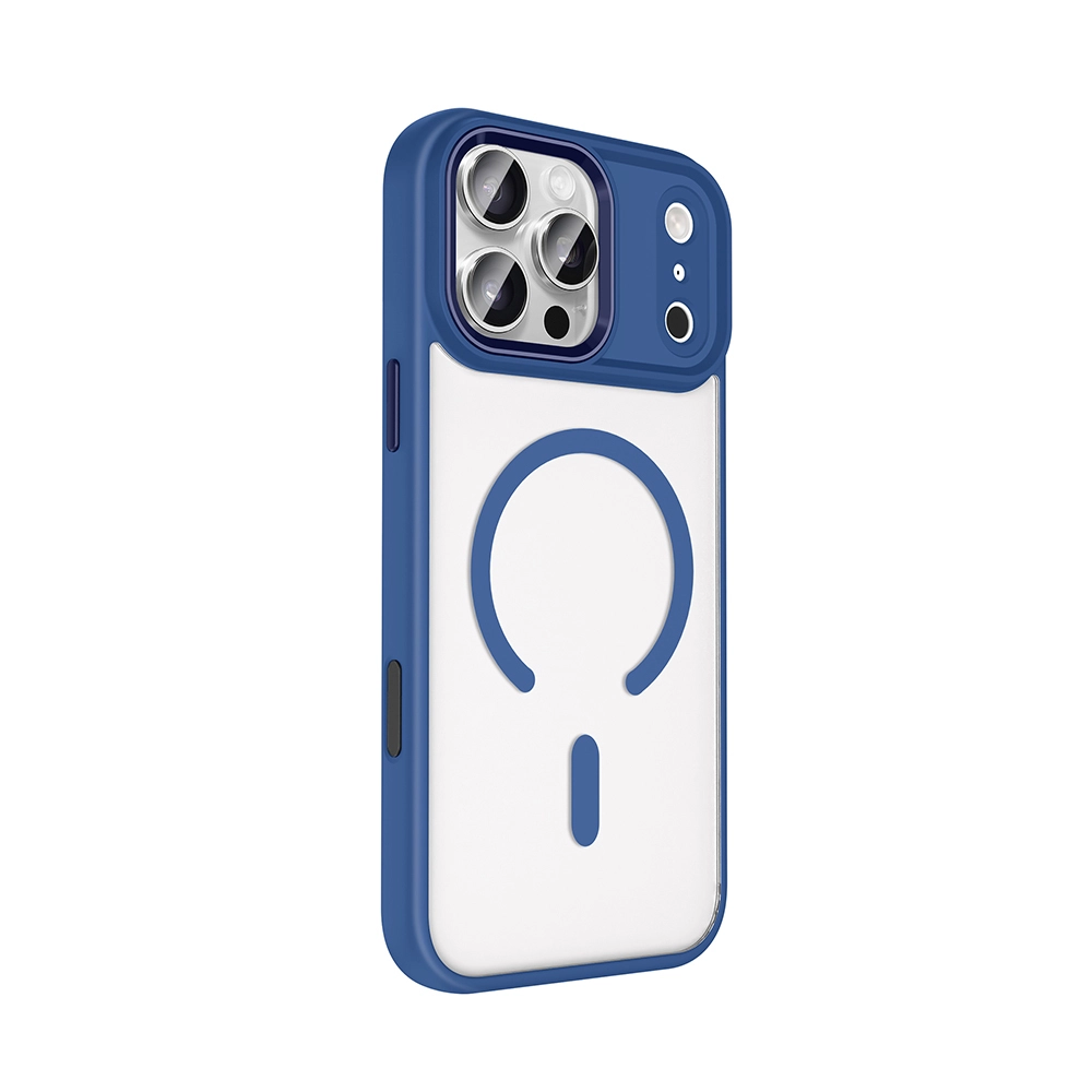 iPhone Uyumlu 17 Pro Kılıf Wireless Şarj Özellikli Zore Krom M-safe Silikon Kapak