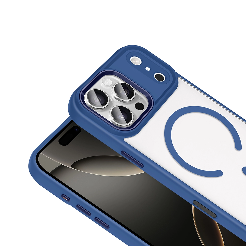 iPhone Uyumlu 17 Pro Max Kılıf Wireless Şarj Özellikli Zore Krom M-safe Silikon Kapak