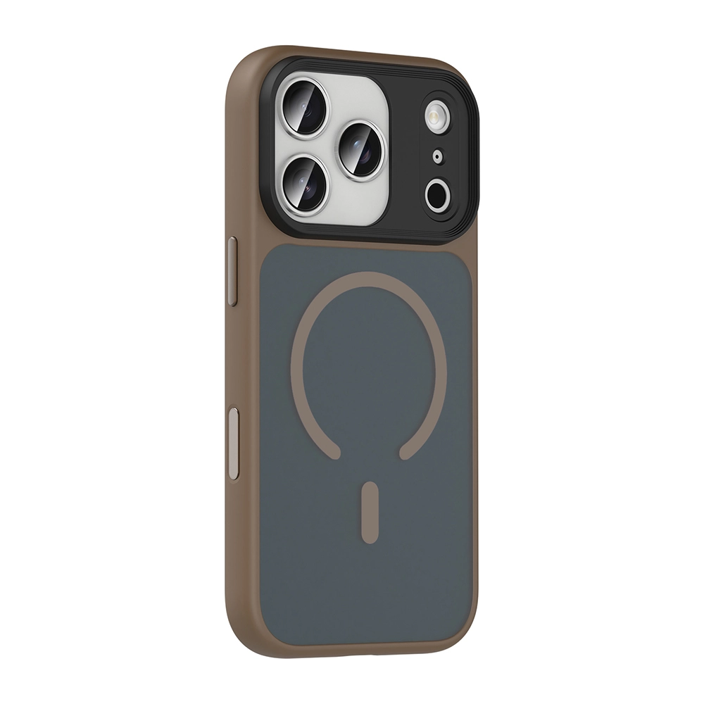iPhone Uyumlu 17 Pro Kılıf Mat Arka Yüzey Wireless Şarj Özellikli Zore Flet M-safe Kapak