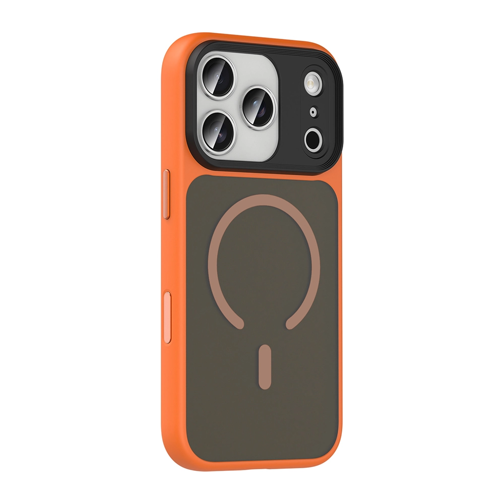 iPhone Uyumlu 17 Pro Max Kılıf Mat Arka Yüzey Wireless Şarj Özellikli Zore Flet M-safe Kapak
