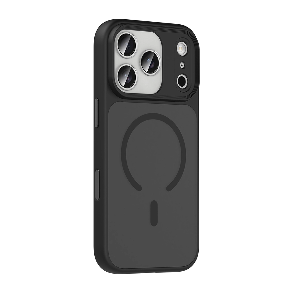 iPhone Uyumlu 17 Pro Max Kılıf Mat Arka Yüzey Wireless Şarj Özellikli Zore Flet M-safe Kapak