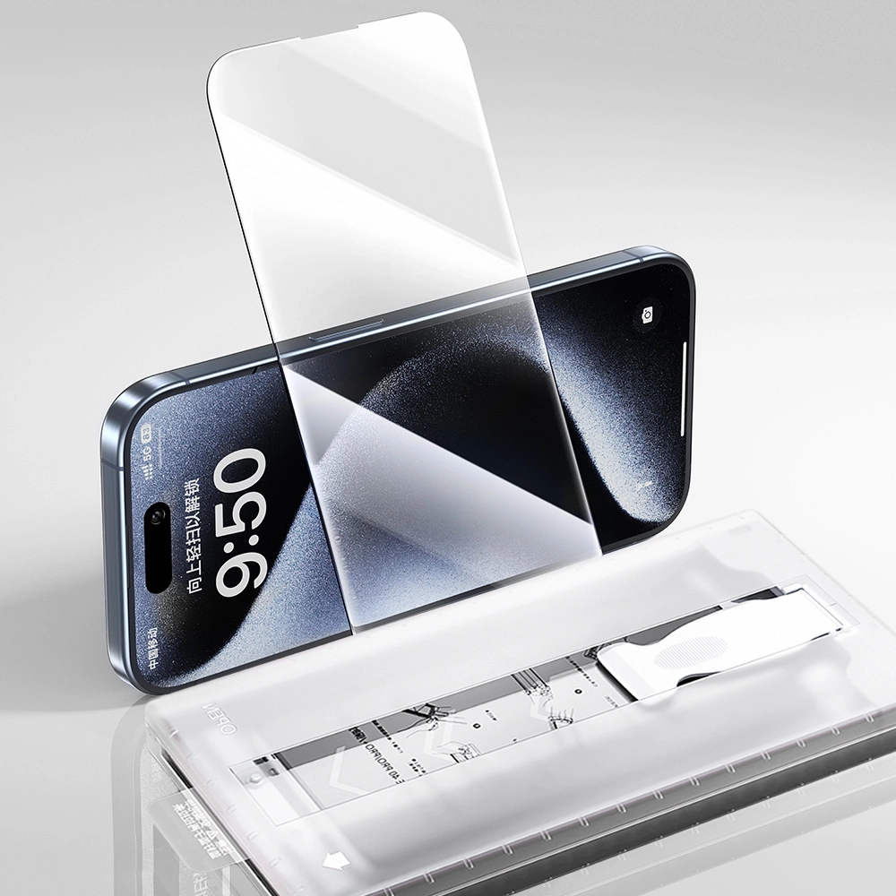 iPhone Uyumlu 13 Zore 3D Oliv HD Temperli Cam Ekran Koruyucu + Kolay Uygulama Aparatı