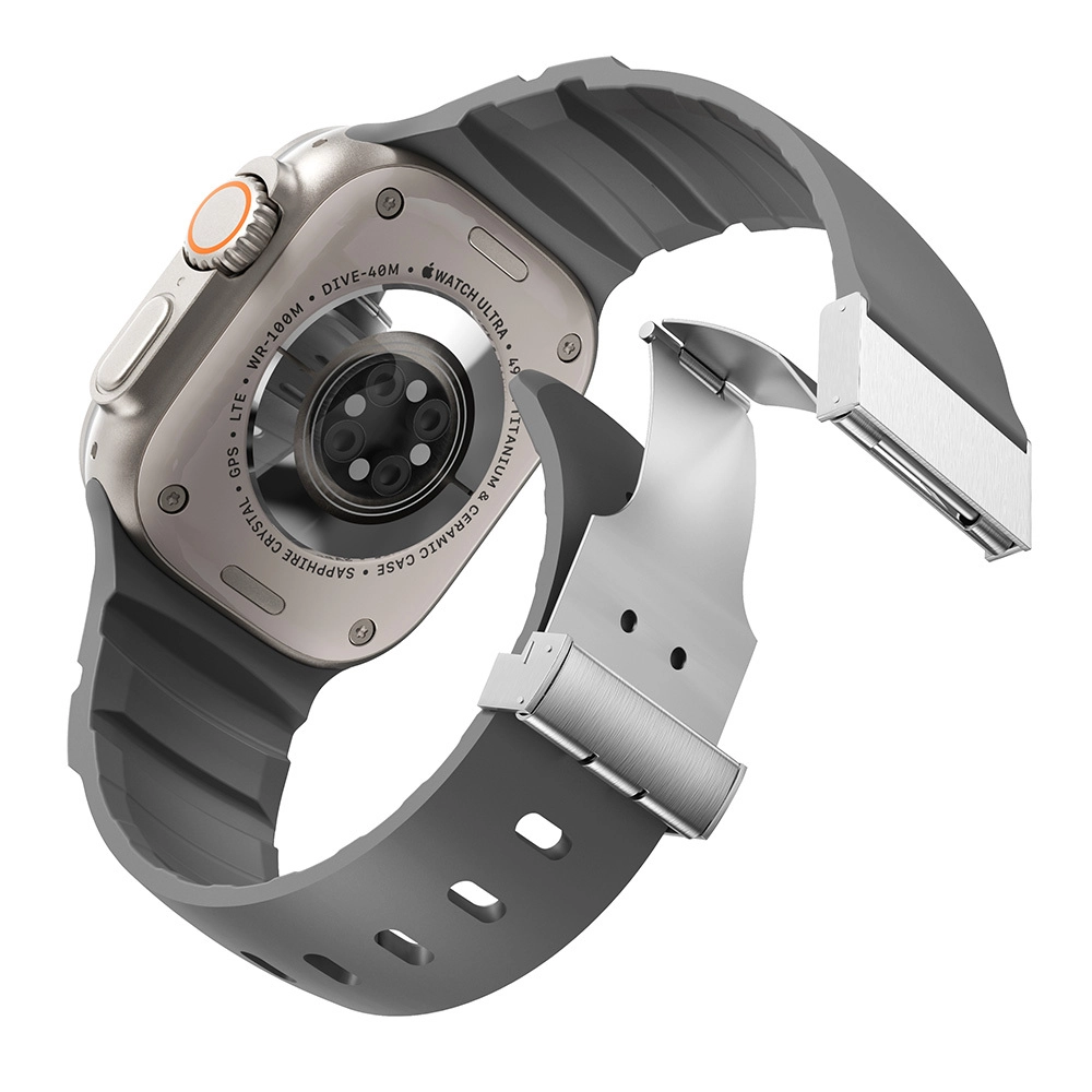 Watch 42mm Zore KRD-145 Metal Tokalı Silikon Kordon