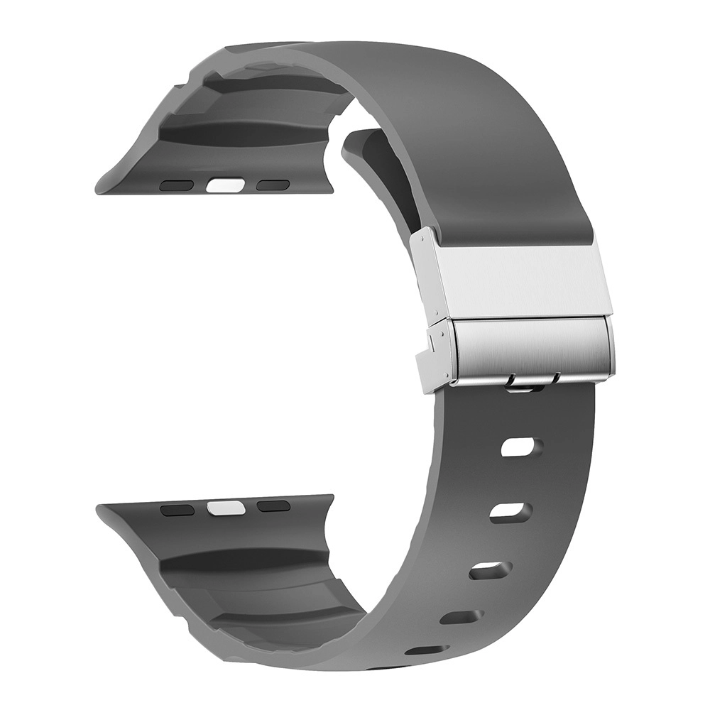 Watch Ultra 49mm Zore KRD-145 Metal Tokalı Silikon Kordon