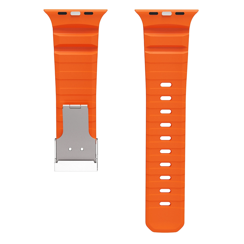 Watch 10 46mm Zore KRD-145 Metal Tokalı Silikon Kordon