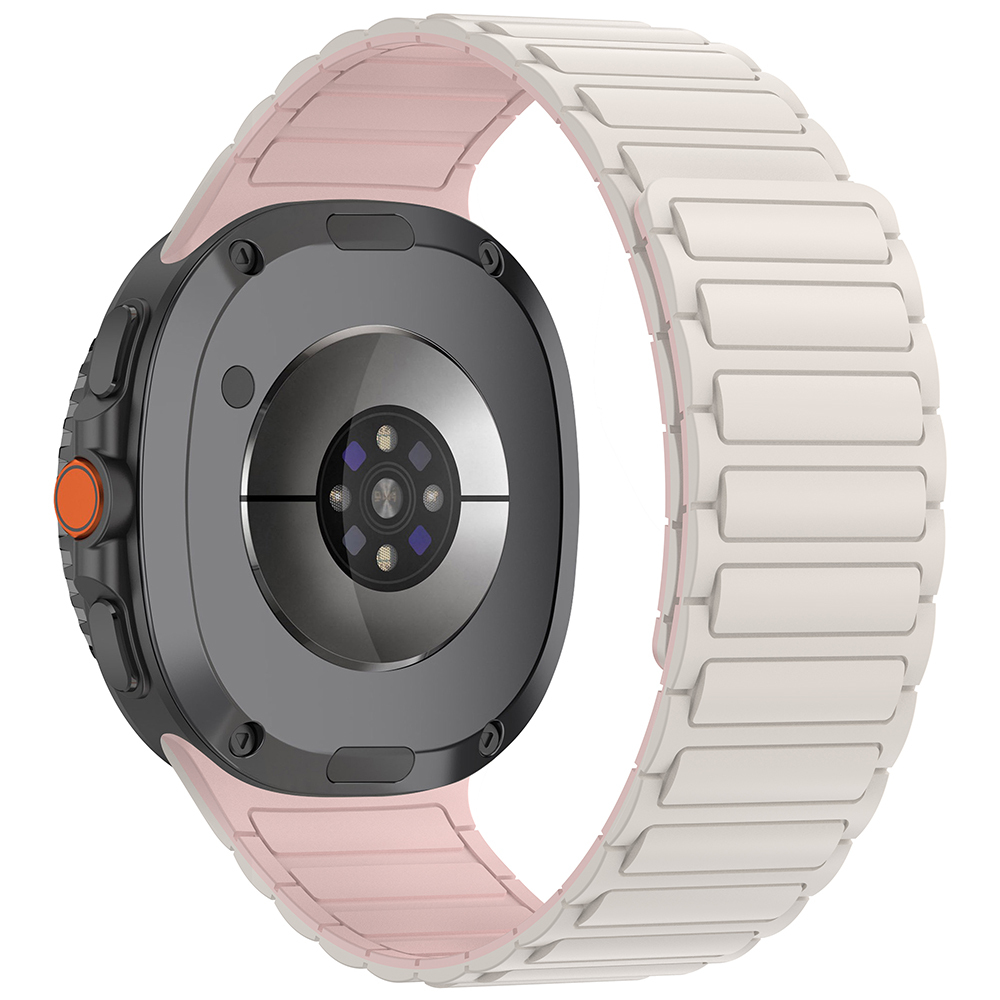 Galaxy Uyumlu Watch 8 Zore KRD-146 Silikon Kordon Strap Kayış-Starlight-pembe