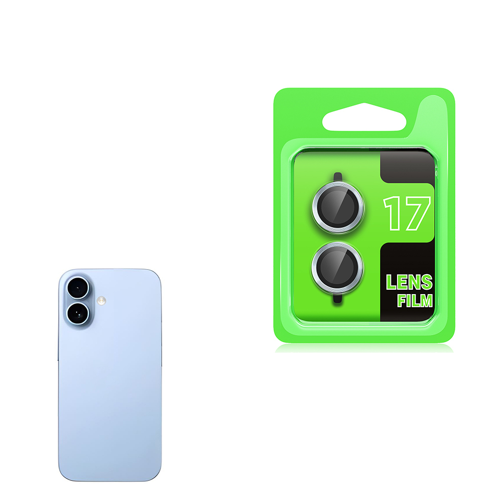 iPhone Uyumlu 17 Zore CL-07 Kamera Lens Koruyucu-Açık mavi