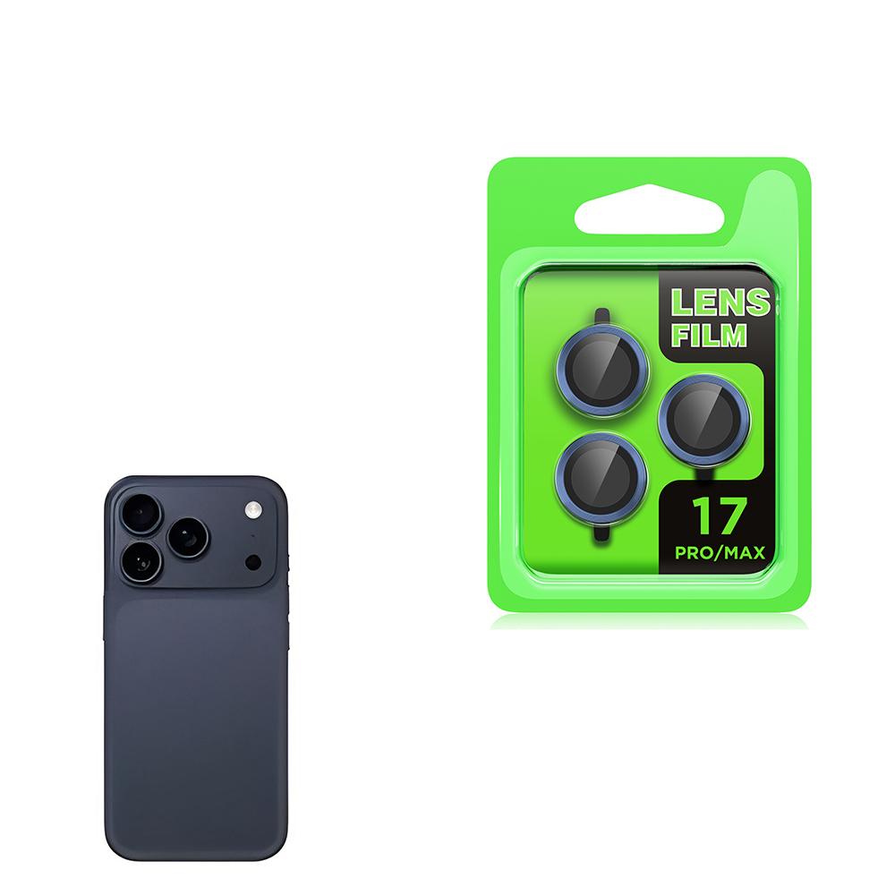iPhone Uyumlu 17 Pro Max Zore CL-07 Kamera Lens Koruyucu-Lacivert