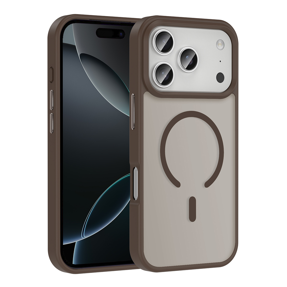 iPhone Uyumlu 17 Pro Kılıf M-safe Şarj Özellikli Mat Arka Yüzey Zore Sio Kapak