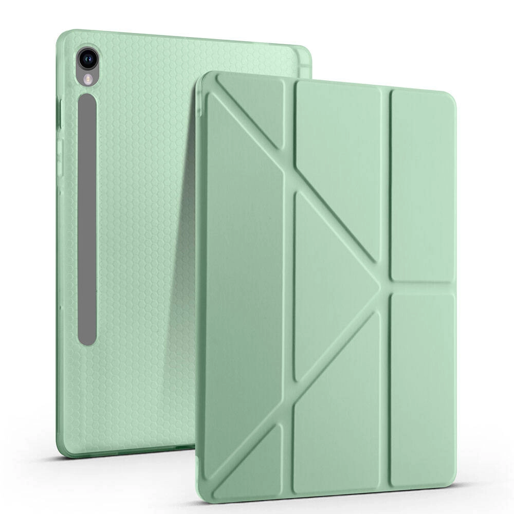 Galaxy Uyumlu Tab S10 FE Kılıf Zore Tri Folding Kalem Bölmeli Standlı Kılıf